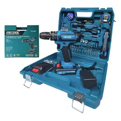 PROTOOL - Taladro Inalámbrico Percutor13mm 24V Con 30 Accesorios