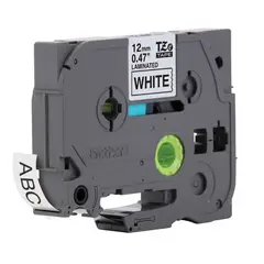 BROTHER - Cinta Laminada TZE-231 Negro Sobre Blanco 12mm X 8mt