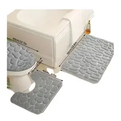 FLEX TAPE - 3 Pcs Juego Accesorios Baño Tapetes Para Baño Antiderrapante