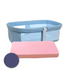 GENERICO - Protector de Colchón Cuna Moisés Suaviplast C4 Azul oscuro