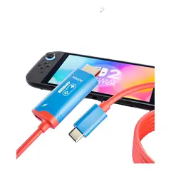 GENERICO - Cable HDMI USB-C 4K 144Hz Para Nintendo Switch 2 - AOLION