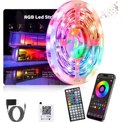 GENERICO - Cinta De Luz Led Rgb 20 Metros Tira Led + Control bluetooth