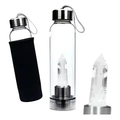 ORIGEM - Termo Botella De Agua Con Cristales De Cuarzo + Estuche