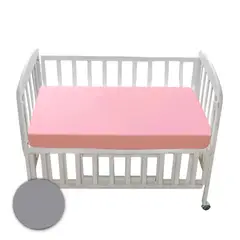 GENERICO - Protector de Colchón para Cama Cuna Suaviplast C4 Gris plata