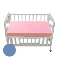 GENERICO - Protector de Colchón para Cama Cuna Suaviplast C4 Azul francés