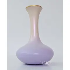 GENERICO - Jarrón de cerámica hecho a mano Aurora lila y blanco 26x8 cm