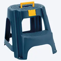 RIMAX - Escalesilla de 2 Niveles con Tapa Organizadora Azul Petróleo 5291