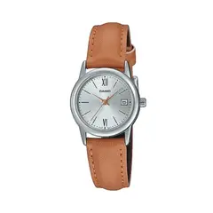 CASIO - Reloj Para Dama LTP-V002L-7B3 Marron En Cuero