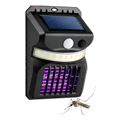 GENERICO - Lampara Solar 2en1 Mata Mosquitos Insectos Sensor Movimiento