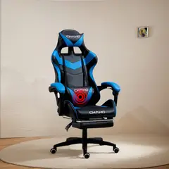 GENERICO - Silla Gamer Ergonómica Chaho Reclinable con Cojines - Azul