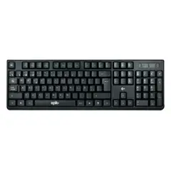 EPIK - Teclado Alámbrico Usb Qwerty Español Negro Silencioso