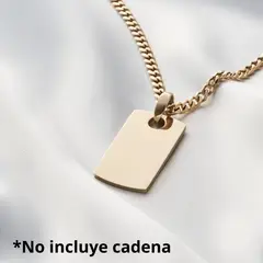 GLEAM GOLD - Dije Placa Lisa en Oro Laminado 18K