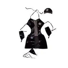 GENERICO - Disfraz sexy Policia Sensual lencería erótica Negro