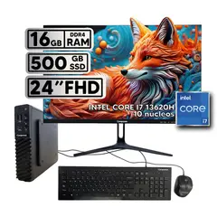 COMPUMAX - Computador de Mesa Core i7 13620H 16GB SSD 500GB Monitor 24” 120Hz