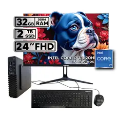 COMPUMAX - Computador de Mesa Core i7 13620H 32GB SSD 2TB Monitor 24” 120Hz