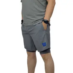 WILSON - Pantaloneta Short 2 En 1 Deportiva Flex