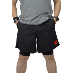 WILSON - Pantaloneta Short 2 En 1 Deportiva Flex