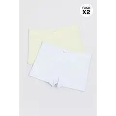 LILI PINK - Panty tipo bóxer para niña tecnologia seamless paquete x2