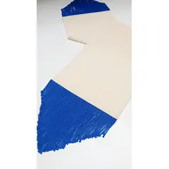 GENERICO - Camino de Mesa Boho en Lino con Fleco Azul - Artesanal y Único para Tu Hogar