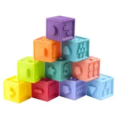 GENERICO - Juguete Cubos De Silicona Sensoriales Para Bebé Caja X10
