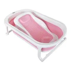 HAPPY BABY - Bañera Bebe Plegable Portatil Wanda Rosa