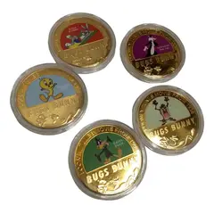 USA - Medalla Moneda Tom & Jerry 1940 Bronce Baño Oro Y Estuche