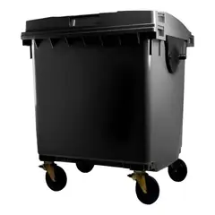GENERICO - Contenedor de basura CDR con Ruedas 1100 Litros Negro