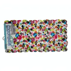 DISTRIONLINE - Tapete de Baño FOMMY Rectangular 60x40 cm diseño flores multicolor