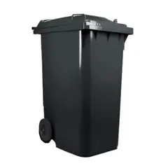 GENERICO - Contenedor de basura CDR con Ruedas 360 Litros Negro