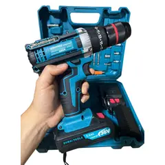 GENERICO - Taladro Mandril metálico doble batería y accesorios