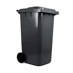 GENERICO - Contenedor de basura CDR con Ruedas 240 Litros Negro