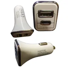 GENERICO - Cargador Celular Auto Usb-tipo C Para Cigarrera 12v - Rápido