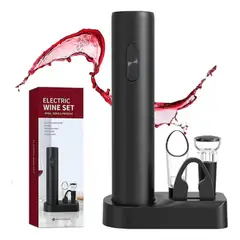 GENERICO - Sacacorcho Eléctrico Combo Descorchador De Vinos Abridor
