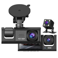 GENERICO - Cámara Carro Dash Cam 1080p Hd 3 Lentes Camara Vehicular Dvr