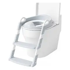FRAGOLA KIDS - Vasenilla Escalera Baño Entrenamiento Inodoro Niño Niña Gris