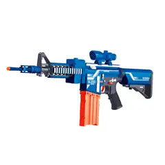 GENERICO - Pistola Ametralladora M4 Juguete Lanza Dardo Nerf + Bateria