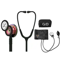 LITTMANN - Fonendoscopio Classic 3 Black Rainbow 5870 + Tensiometro Gmd + Regalo