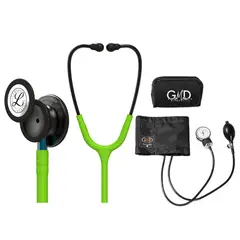 LITTMANN - Fonendoscopio Classic 3 Lime Green 5875 + Tensiometro Gmd + Regalo