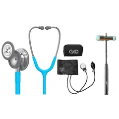 LITTMANN - Fonendoscopio Classic 3 Turquesa 5835 + Tensiometro + Martillo