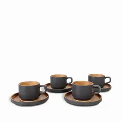 AMBIENTE GOURMET - Pocillo y plato dolce 220ml setx4