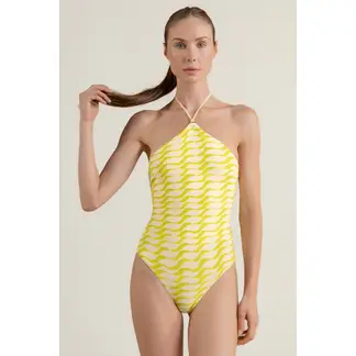 TOUCHE BALNEAIRE - Traje de Baño Entero Halter de Playa Dama Marca Ref 0E31053