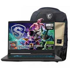 MSI - PORTÁTIL GAMER THIN A15 AMD RYZEN 7-7735HS RTX 4050 16GB RAM 512GB SSD 15.6" FHD + BOLSO OBSEQUIO