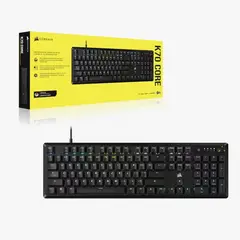 CORSAIR - TECLADO GAMER K70 CORE MECANICO 100% RGB SWITCH ROJO - NEGRO