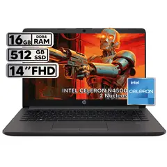 HP - PORTATIL 240 G9 INTEL CELERON N4500 16GB RAM 512GB SSD PANTALLA 14" LED HD