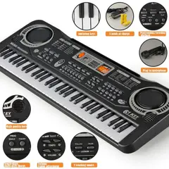 GENERICO - 61 Teclas Teclado Electrónico Piano Digital Musical negro