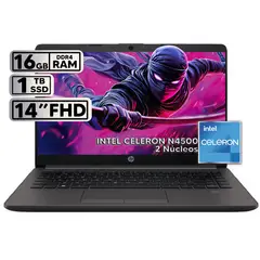 HP - PORTATIL 240 G9 INTEL CELERON N4500 16GB RAM 1TB SSD PANTALLA 14" LED HD