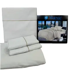 MAJESTIC IMPERIAL - Juego De Sabanas Majestic Cama Queen(160), 200 Hilos, Súper Suave