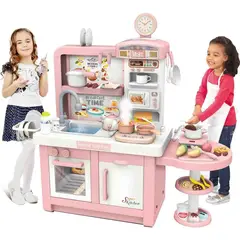 CHEF MASTER - Cocina Infantil juguete niñas Grande Agua Sonido horno luces