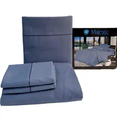 MAJESTIC IMPERIAL - Juego De Sabanas Majestic Cama King(2X2), 200 Hilos, Súper Suave