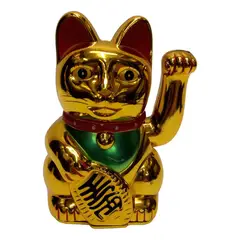 JAPAN - Amuleto Gato Japones De La Suerte En Baquelita Y Laminilla
